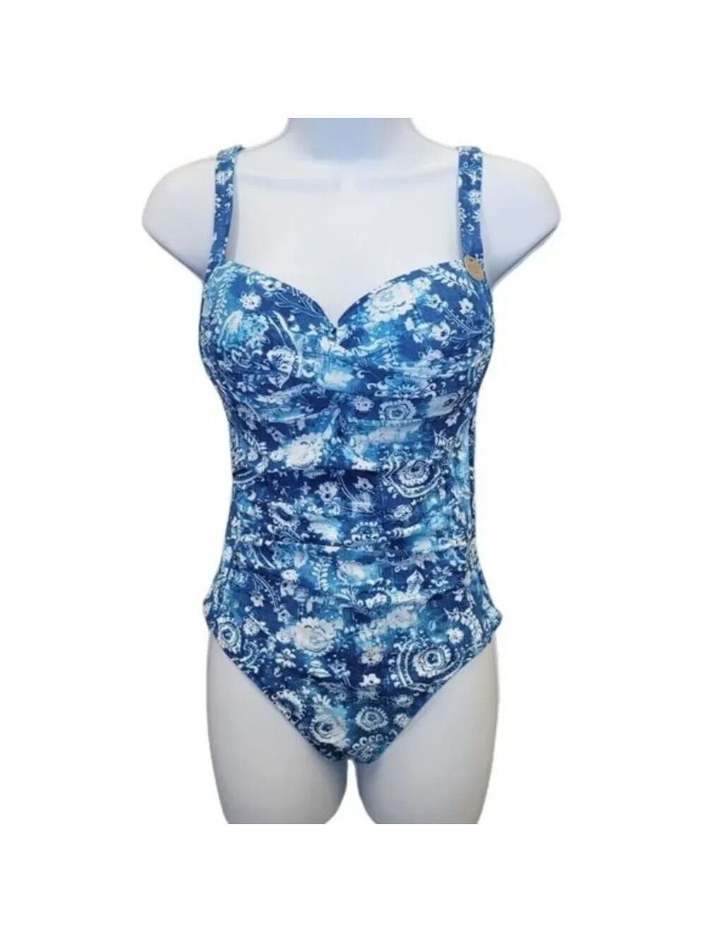 NWOT Niptuck Floral Front Twist Onepiece Swimwuit